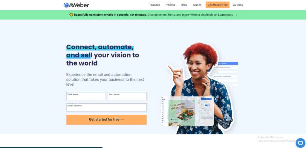 Aweber is small email marketing tool