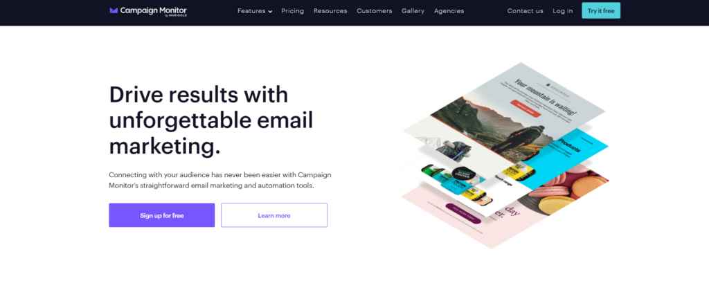 Campaign monitor foe email markeing